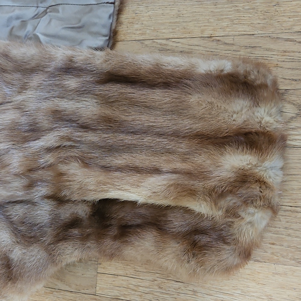 Vintage real mink shawl wrap with pockets S/M/L - Picture 6 of 14